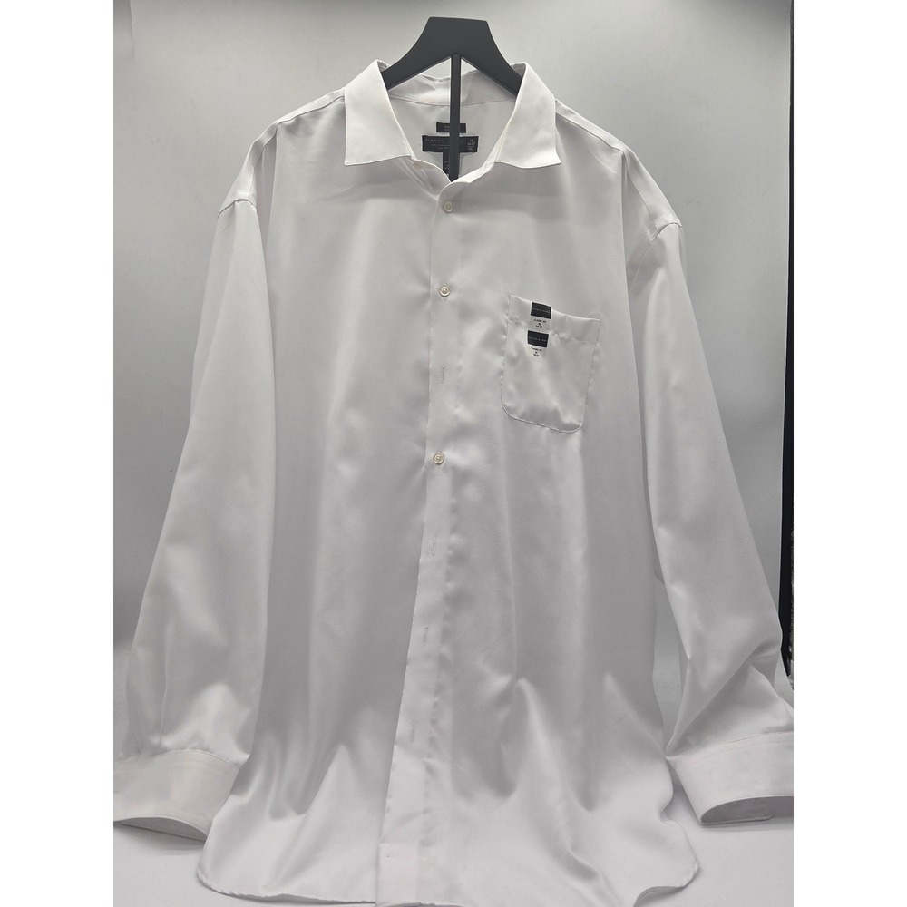 Pronto Uomo White Non-Iron Classic Fit Tall Dress Shirt 19 36/37 101-778